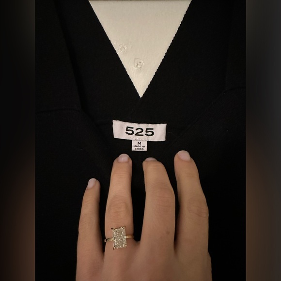 525 America knit black dress - Picture 3 of 5